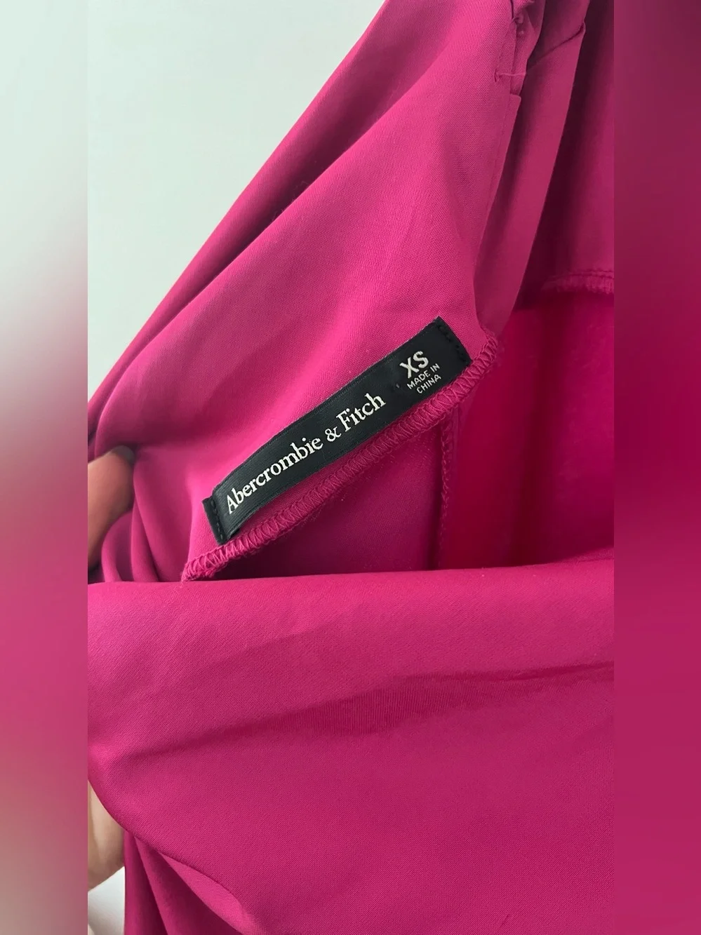 Abercrombie & Fitch Hot Pink Dress - Magenta Maxi Slip Dress Sleek